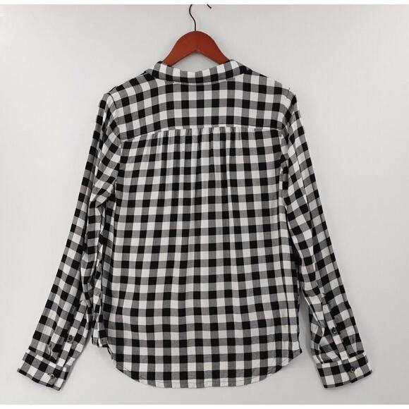 Madewell Wrap Front Shirt Medium Buffalo Check Popover - Picture 5 of 11